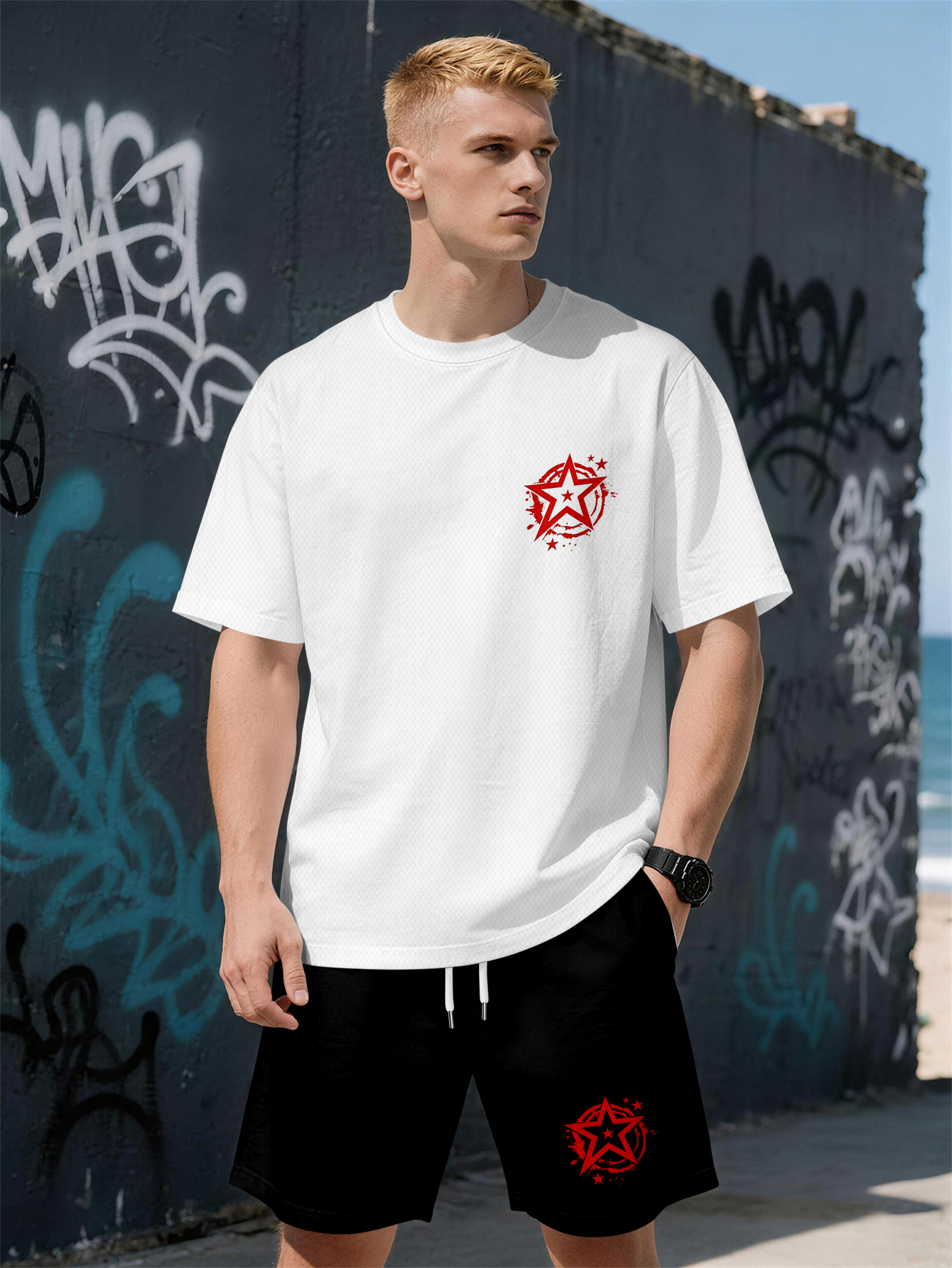 Street Fashion China - 2026 Summer New Men's Short-Sleeved Set