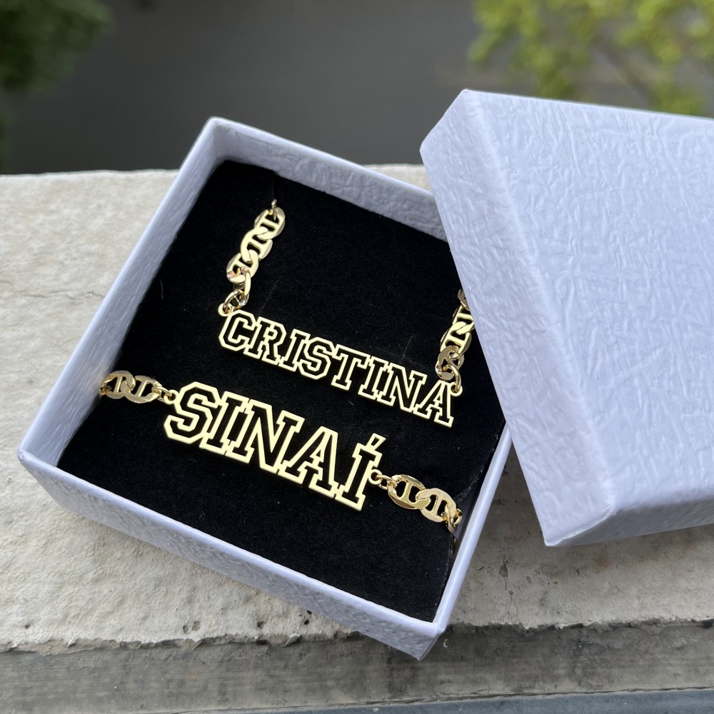 Street Fashion Necklace - DUOYING Custom Name Hollow Necklace Hip-Hop