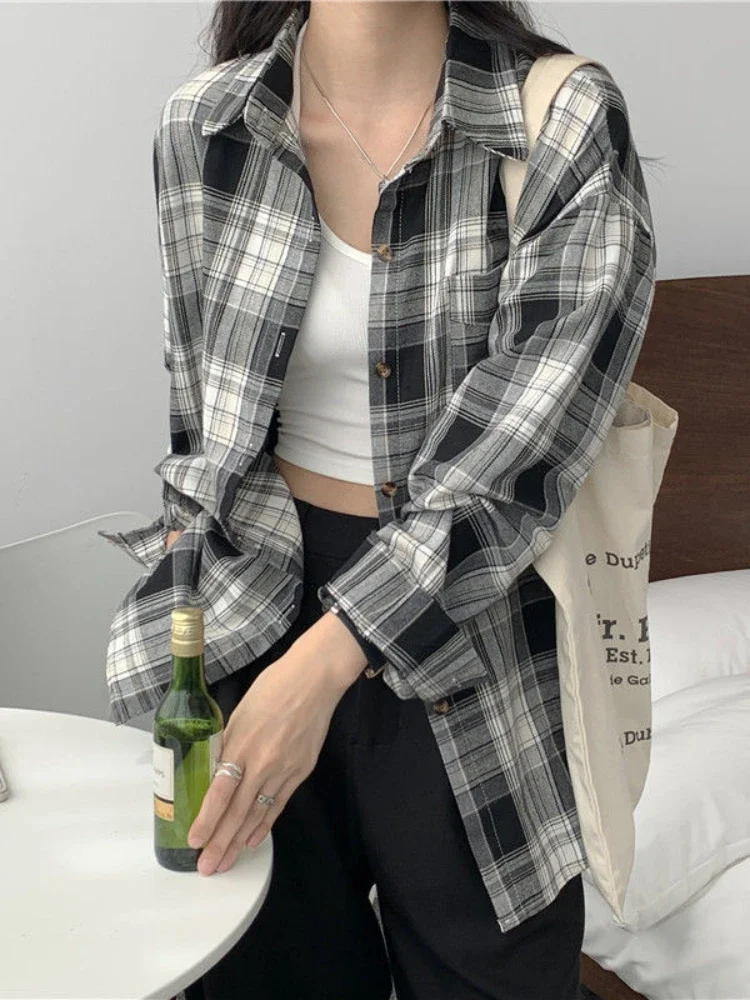 Korean Street Fashion Female - Casual Long Sleeves Autumn Blouse Korean