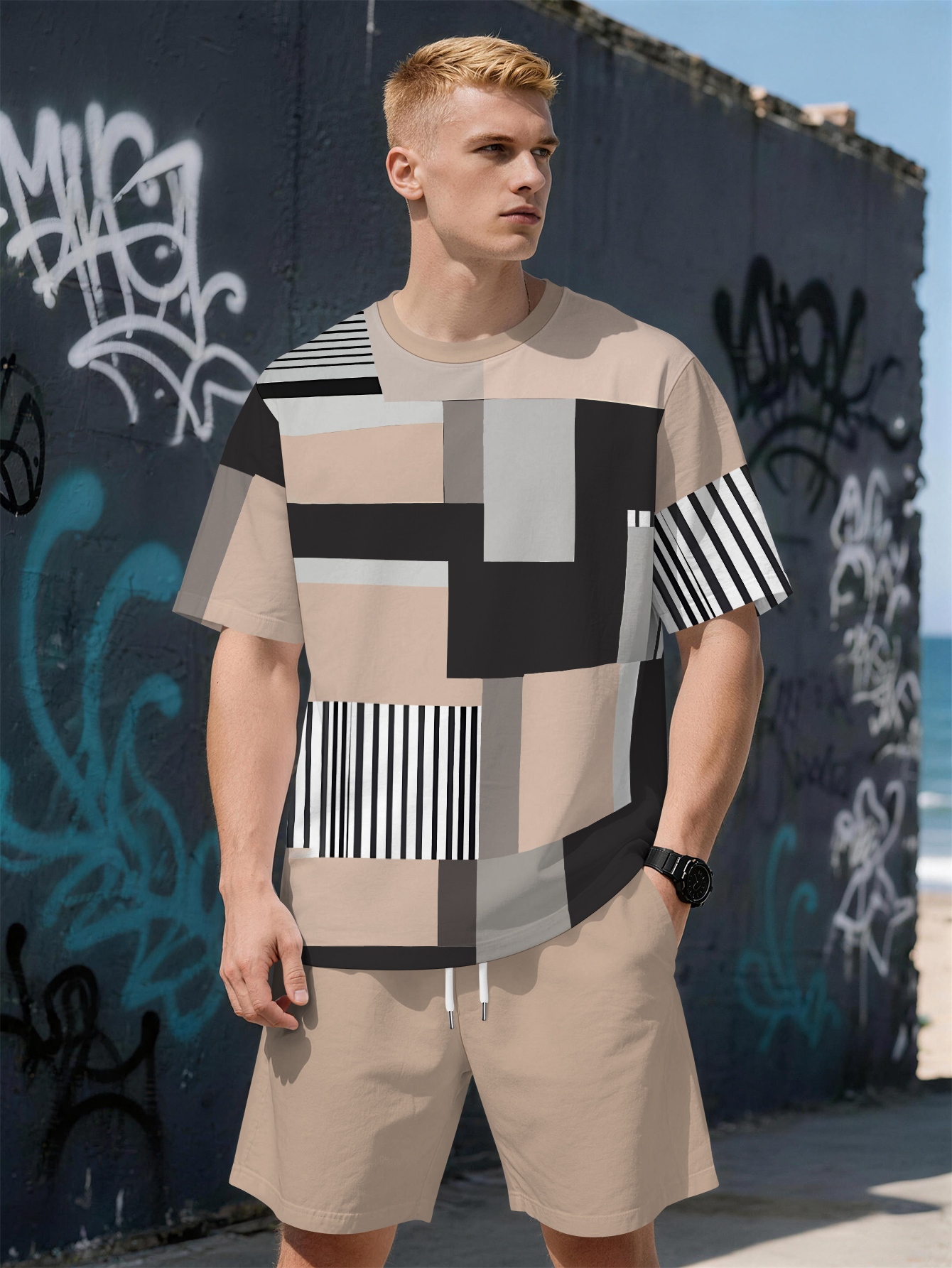 Street Fashion China - 2026 Summer New Men's Short-Sleeved Shorts