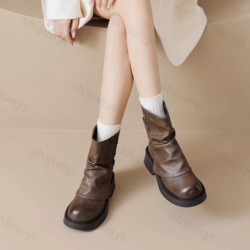 Street Fashion Trend 2025 - Women Short Boots 2025 Autumn New