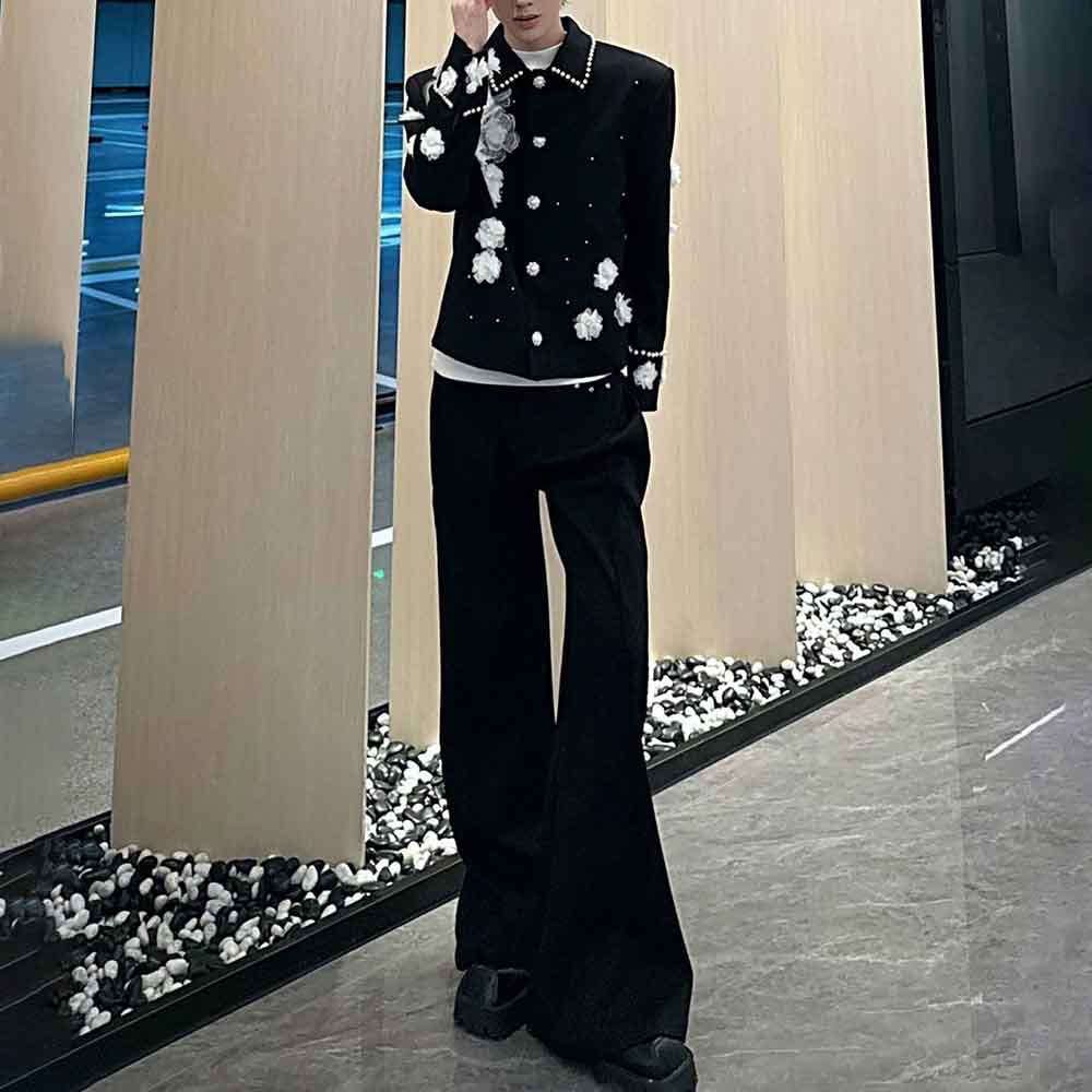 Street Fashion Trend 2025 - 2025 Winter New Men's 3D Floral