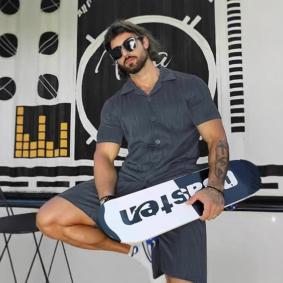Men's 2 Piece Outfits Short Sl - Street Fashion China incelemesi ve fiyatı