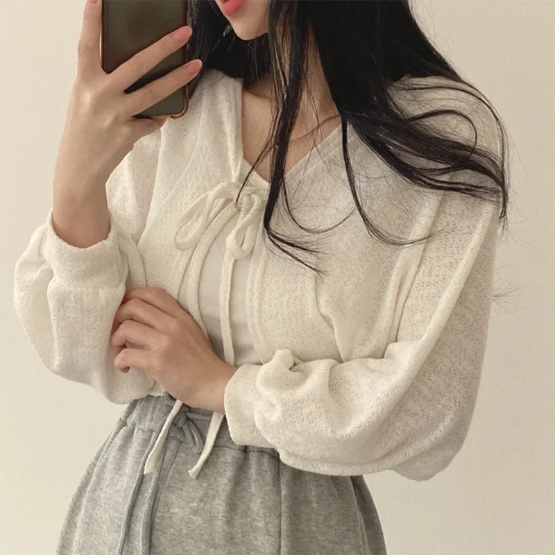 Summer Women Knitted Cardigan  - Korean Street Fashion Female incelemesi ve fiyatı