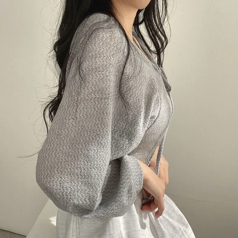 Summer Women Knitted Cardigan  - Korean Street Fashion Female incelemesi ve fiyatı