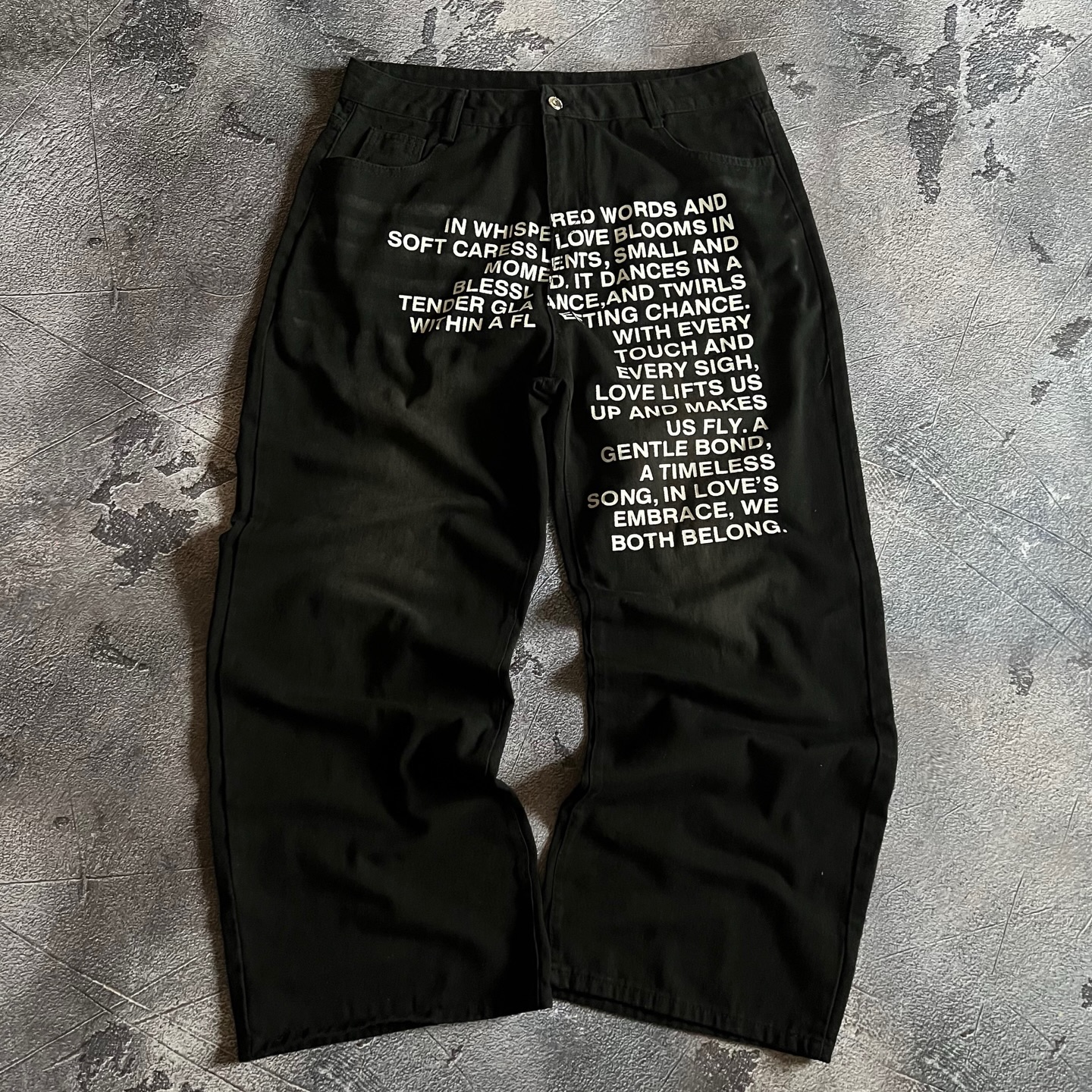 American Pattern Letter Jeans  - Street Fashion China incelemesi ve fiyatı