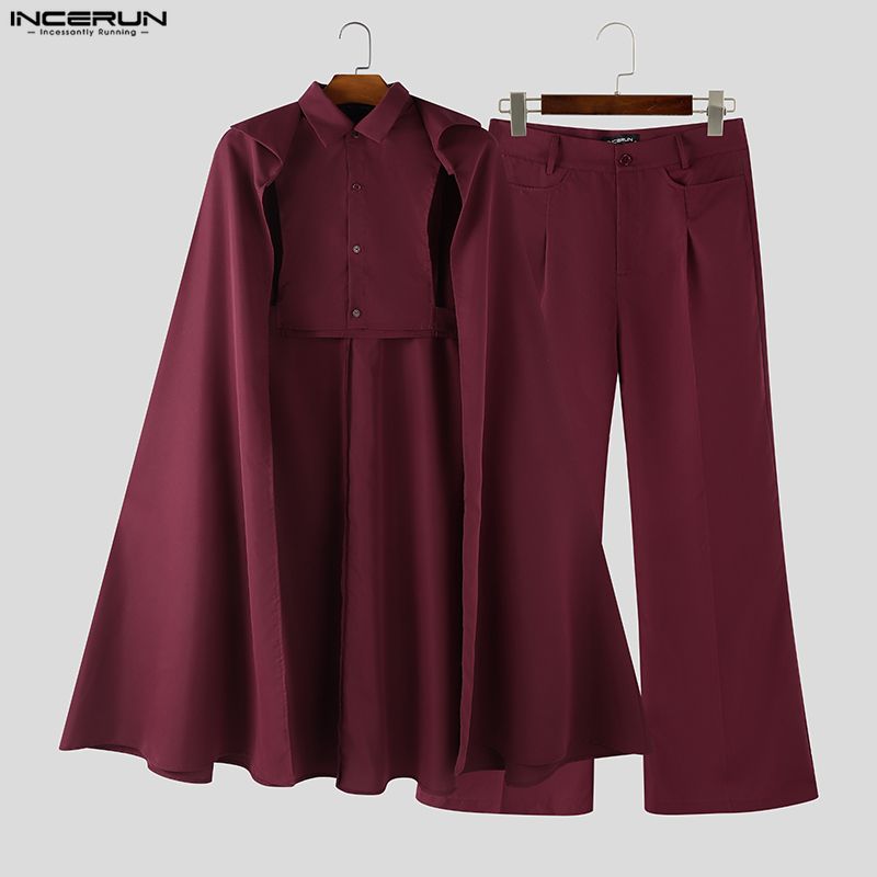 INCERUN Men Sets Solid Color L - Fashion Streetwear incelemesi ve fiyatı