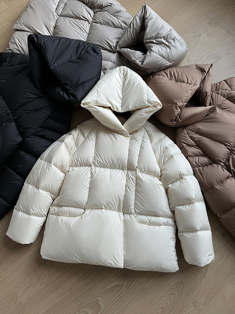 Winter Women's Hooded Down Jac - Korean Street Fashion Female incelemesi ve fiyatı
