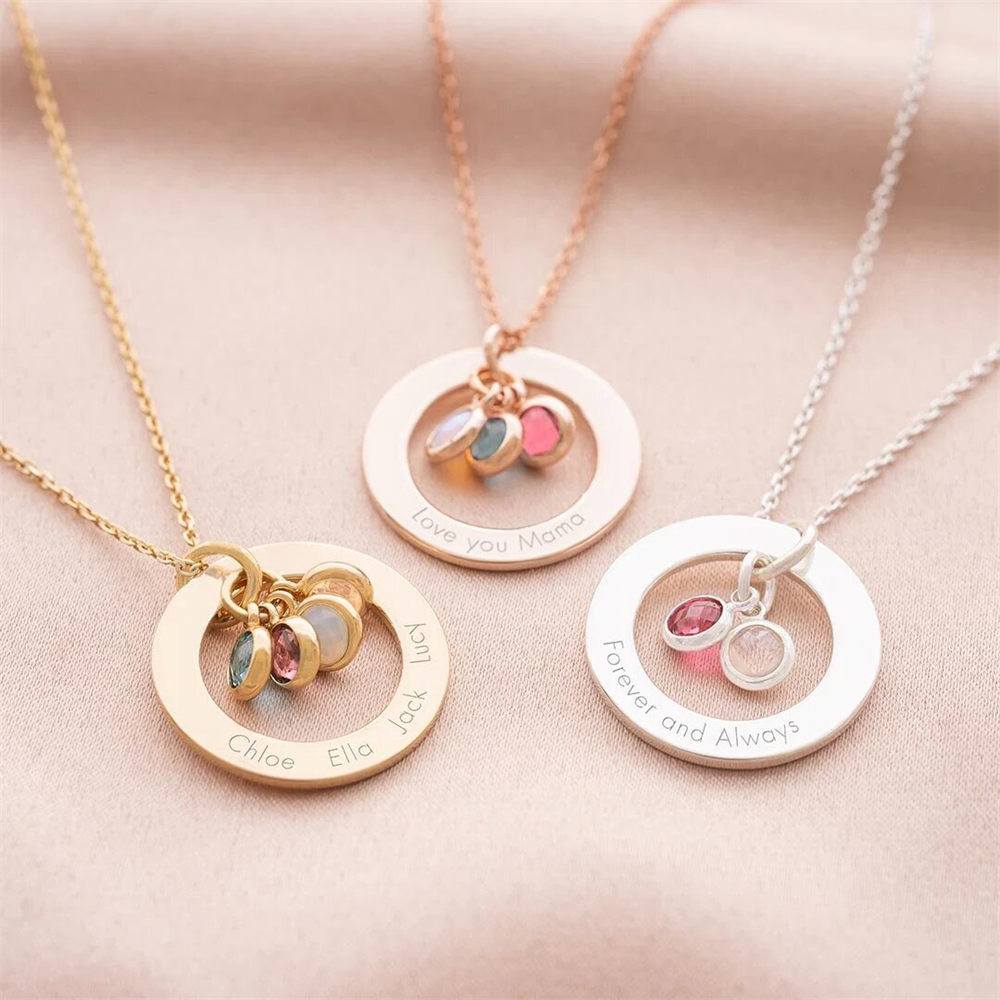 Custom Birthstone Eternal Ring - Street Fashion Necklace incelemesi ve fiyatı
