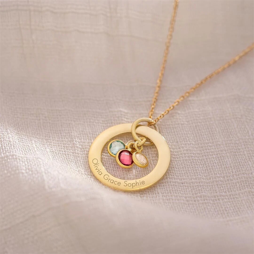 Custom Birthstone Eternal Ring - Street Fashion Necklace incelemesi ve fiyatı