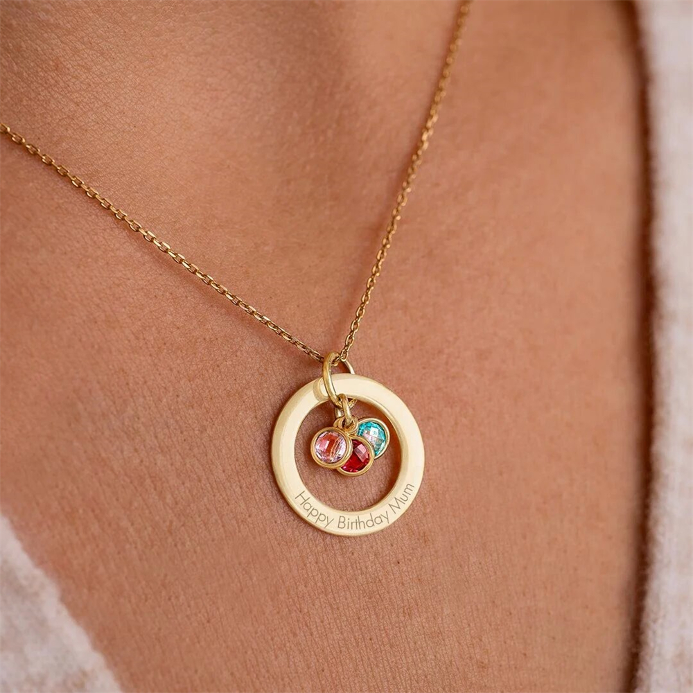 Custom Birthstone Eternal Ring - Street Fashion Necklace incelemesi ve fiyatı