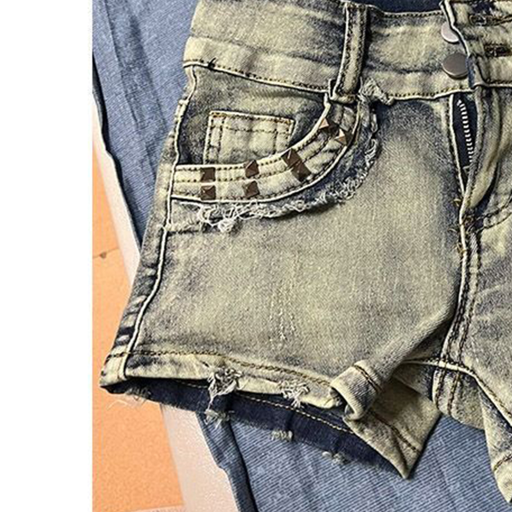 Retroy2K American Rivet Shorts - Street Fashion Girls incelemesi ve fiyatı