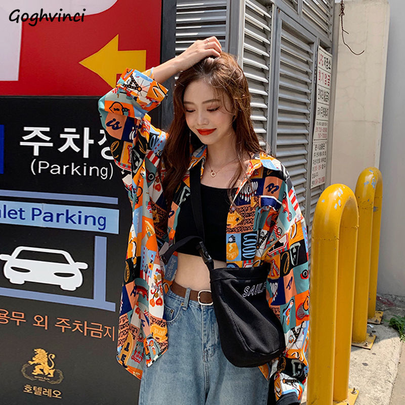 Shirts Women Spring Printed Th - Korean Street Fashion Female incelemesi ve fiyatı