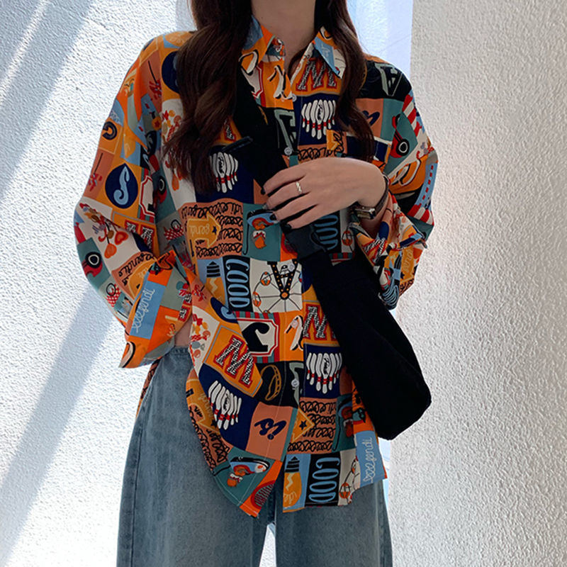 Shirts Women Spring Printed Th - Korean Street Fashion Female incelemesi ve fiyatı
