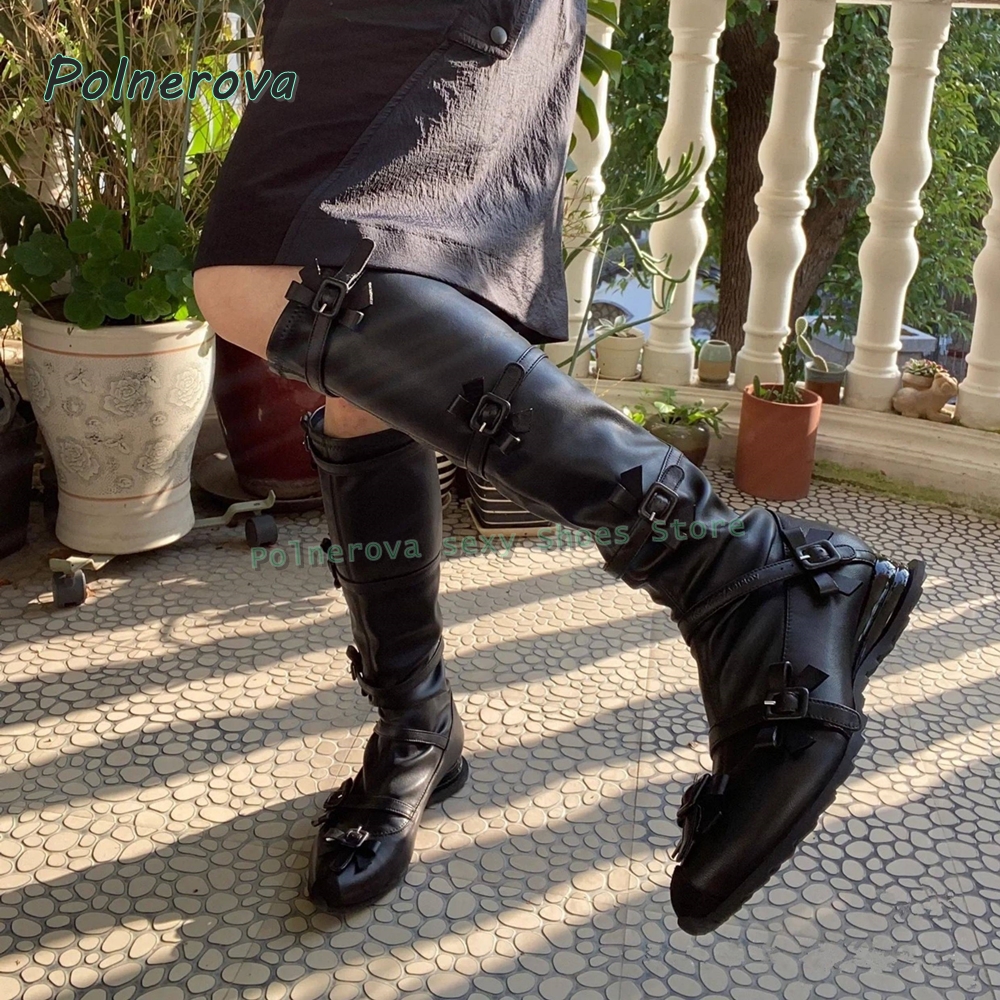 Black Bowknot Fashion Long Boo - Girl Fashion Street incelemesi ve fiyatı