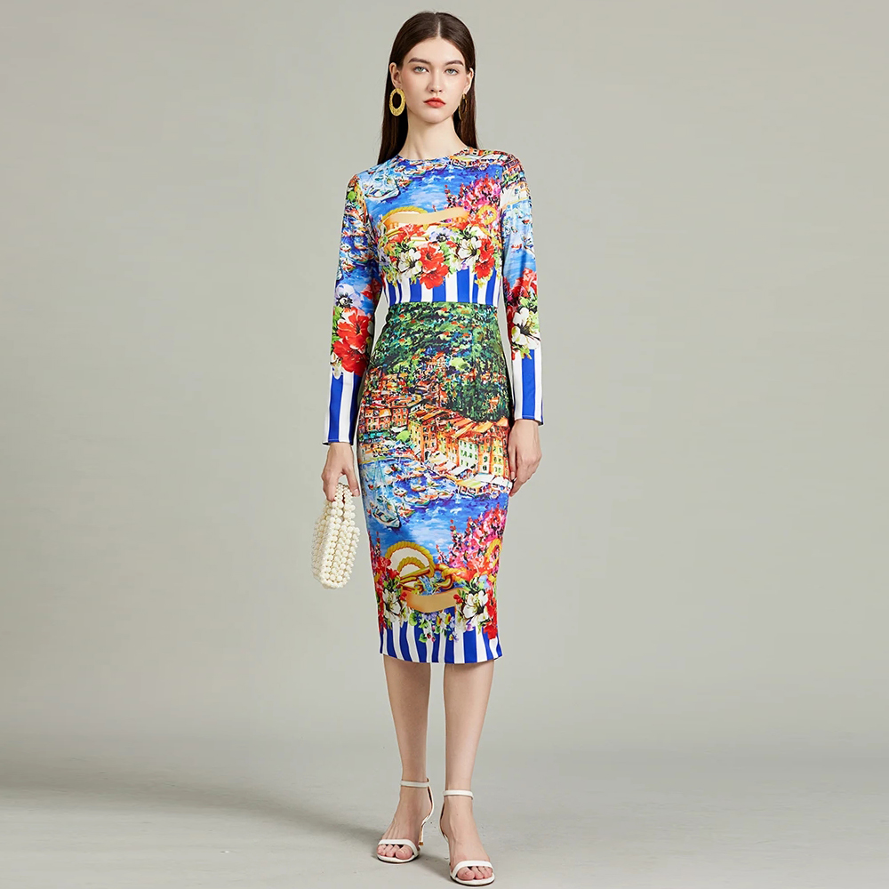 Runway Fashion Striped Landsca - Street Fashion Runway incelemesi ve fiyatı