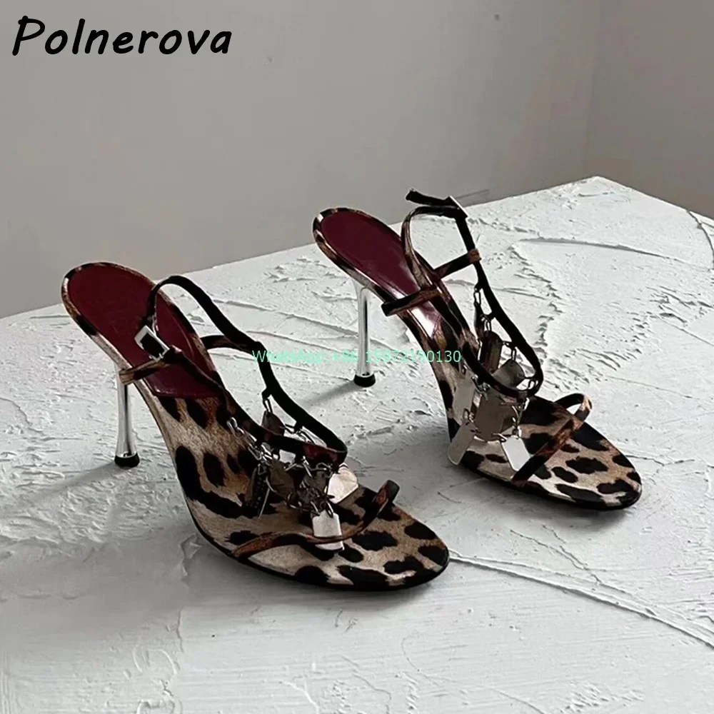 Leopard Metal Fringe Sandals R - Street Fashion Runway incelemesi ve fiyatı