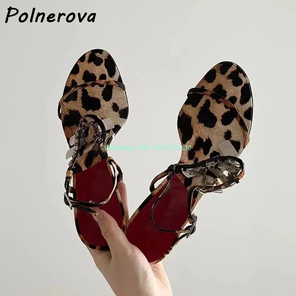 Leopard Metal Fringe Sandals R - Street Fashion Runway incelemesi ve fiyatı
