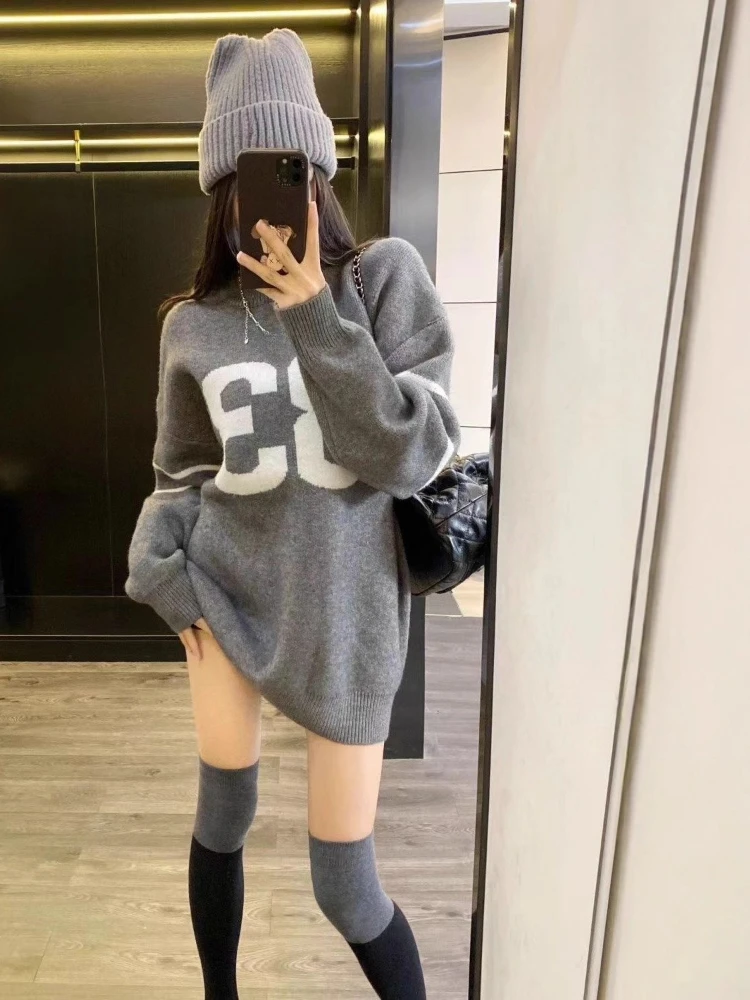 Y2K Vintage Knitted Sweater Wo - Fashion Streetwear incelemesi ve fiyatı