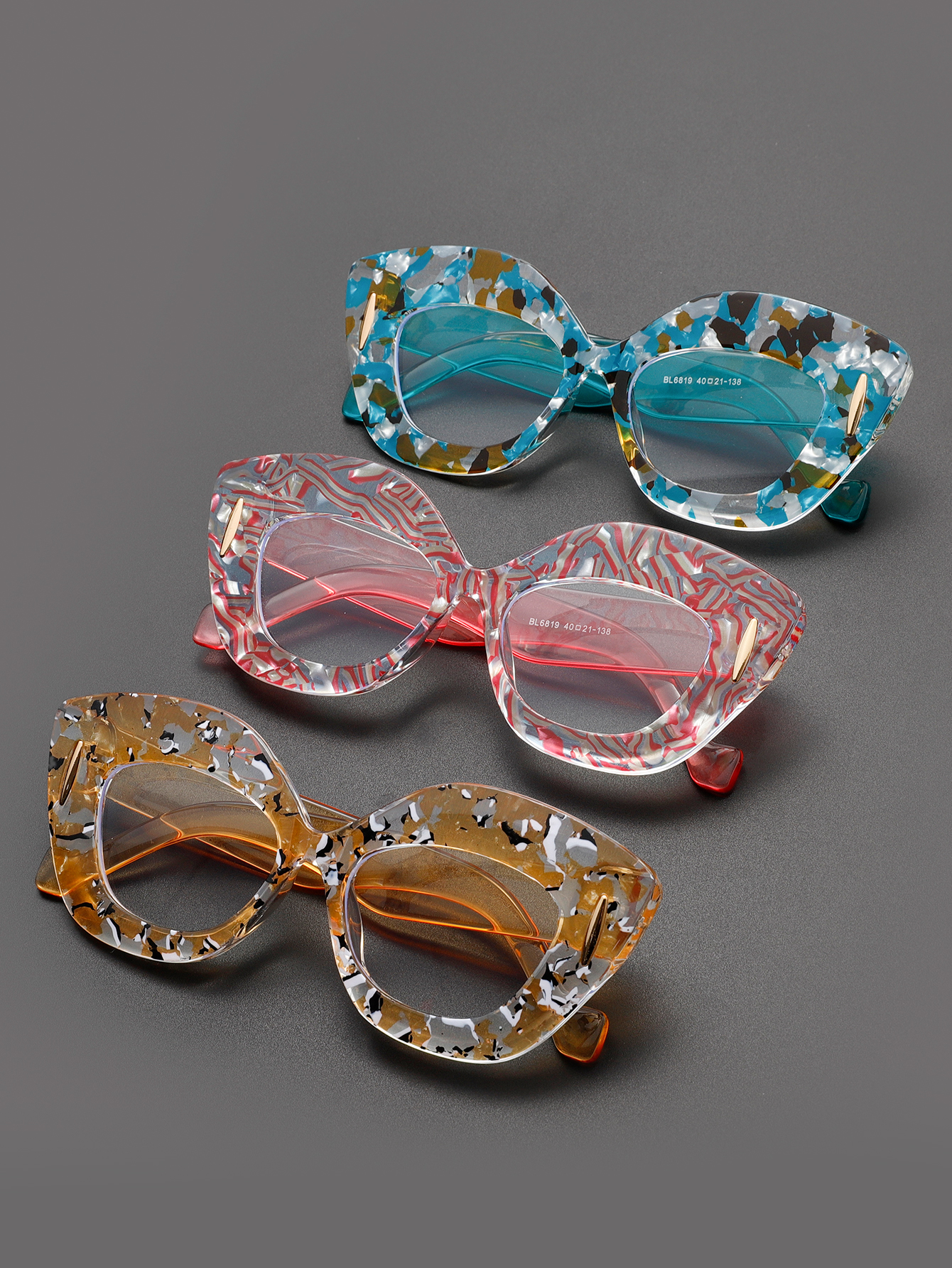Large Frame Cat-Eye Floral Gla - Street Fashion Runway incelemesi ve fiyatı