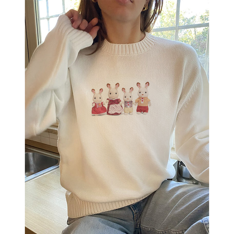 Spring Sweaters New Sweet Stre - Korean Street Fashion Female incelemesi ve fiyatı