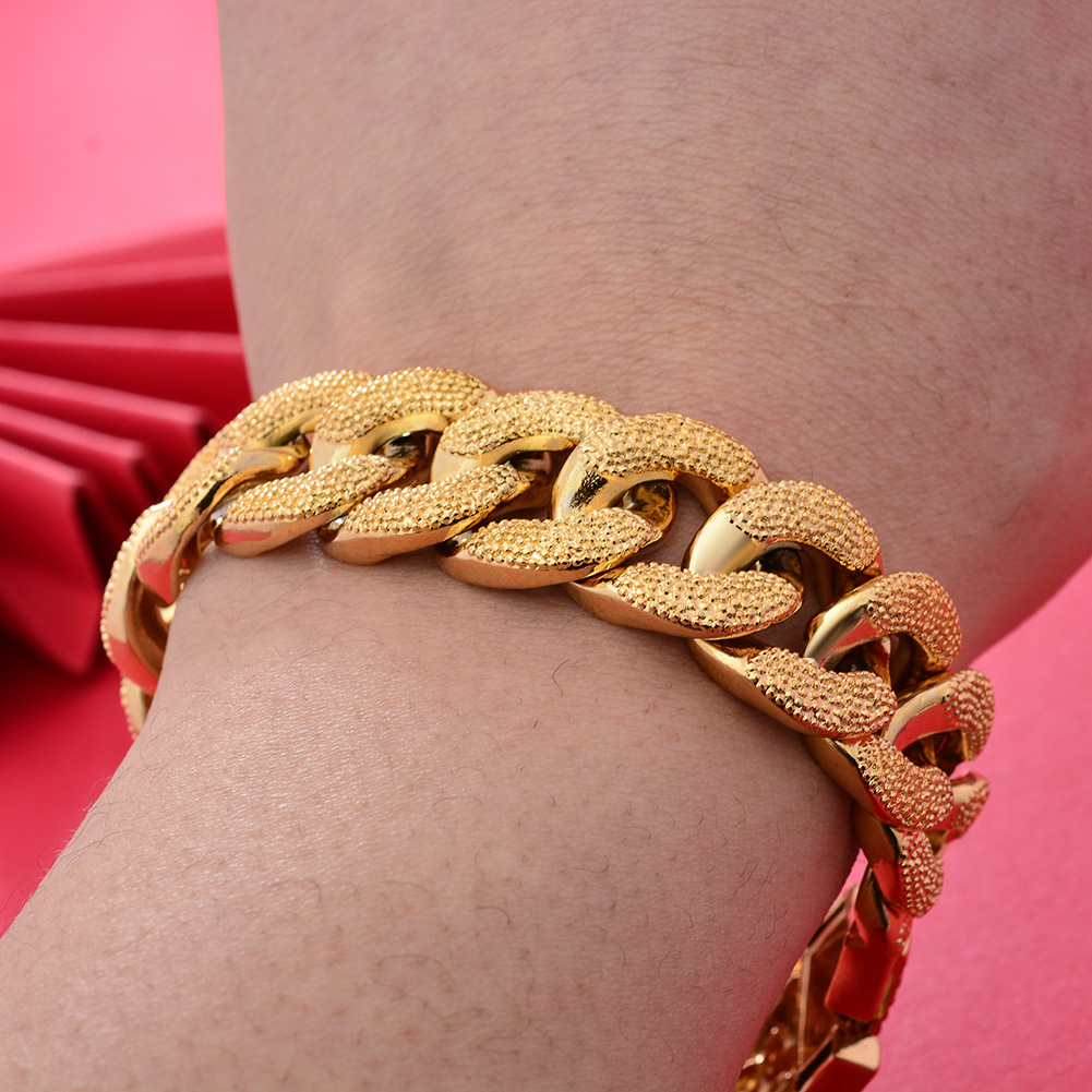 18k Dubai Gold Color  Bracelet - Street Fashion Dubai incelemesi ve fiyatı