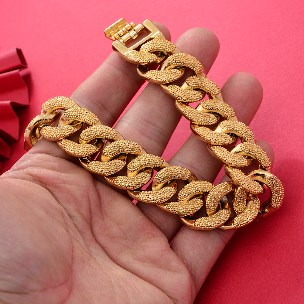 18k Dubai Gold Color  Bracelet - Street Fashion Dubai incelemesi ve fiyatı