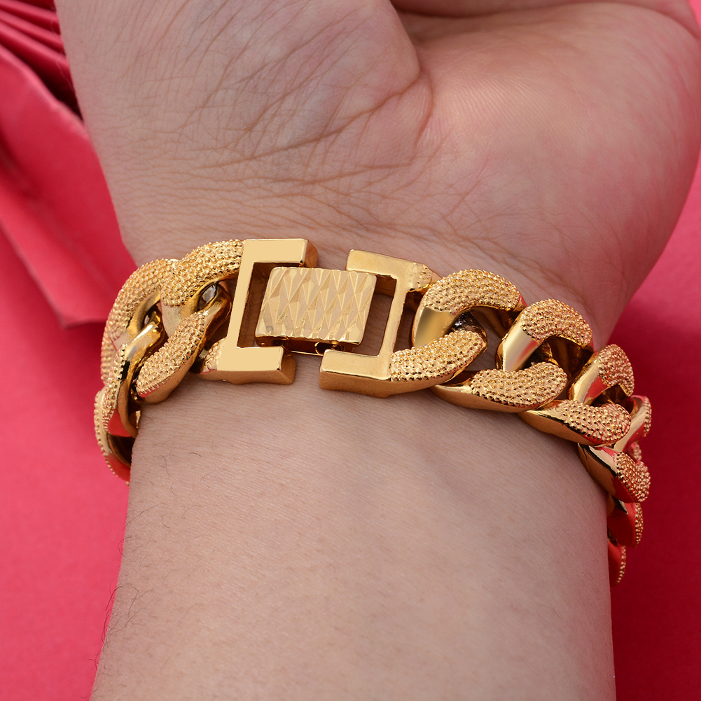 18k Dubai Gold Color  Bracelet - Street Fashion Dubai incelemesi ve fiyatı