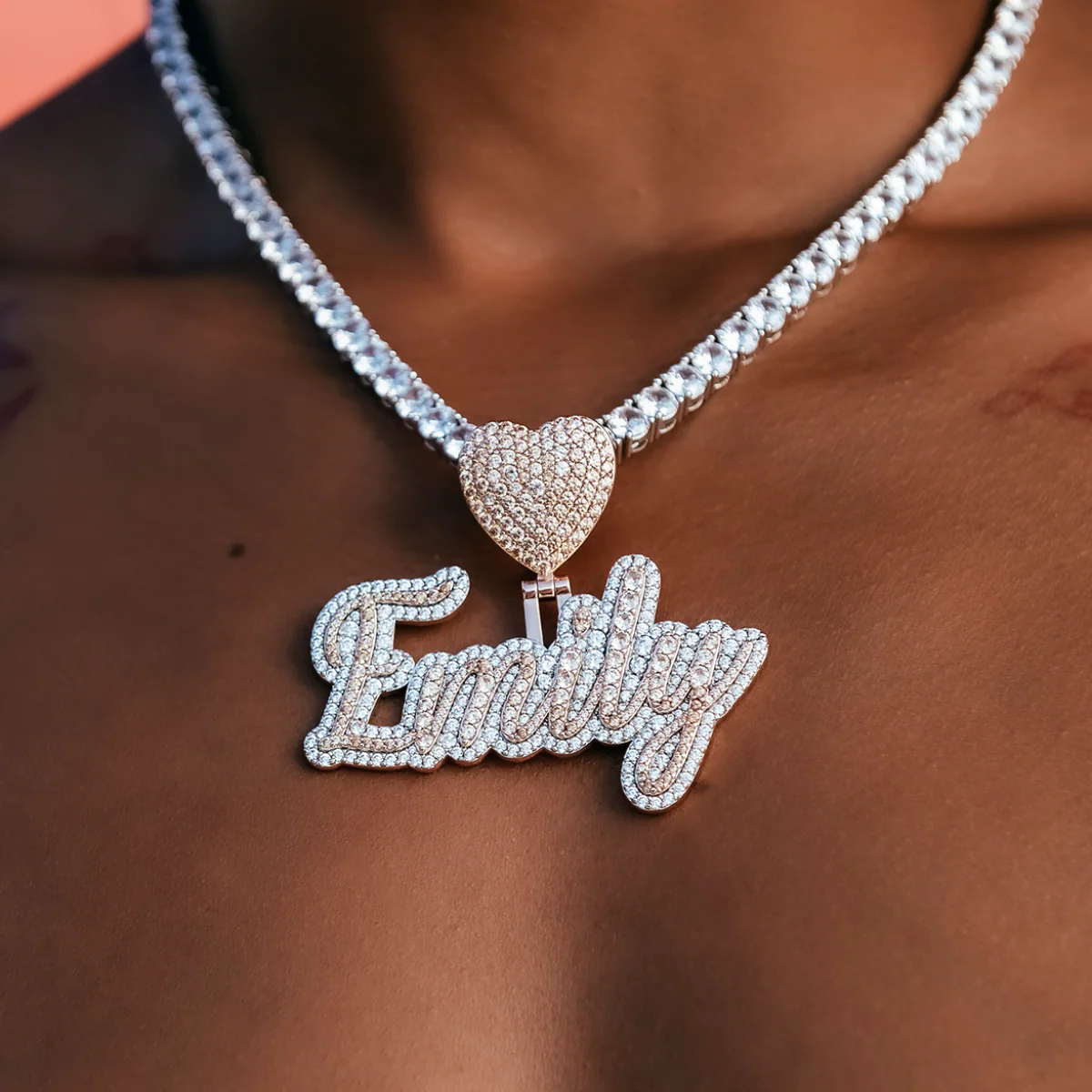 Custom Name Plate Two-Tone Scr - Street Fashion Necklace incelemesi ve fiyatı