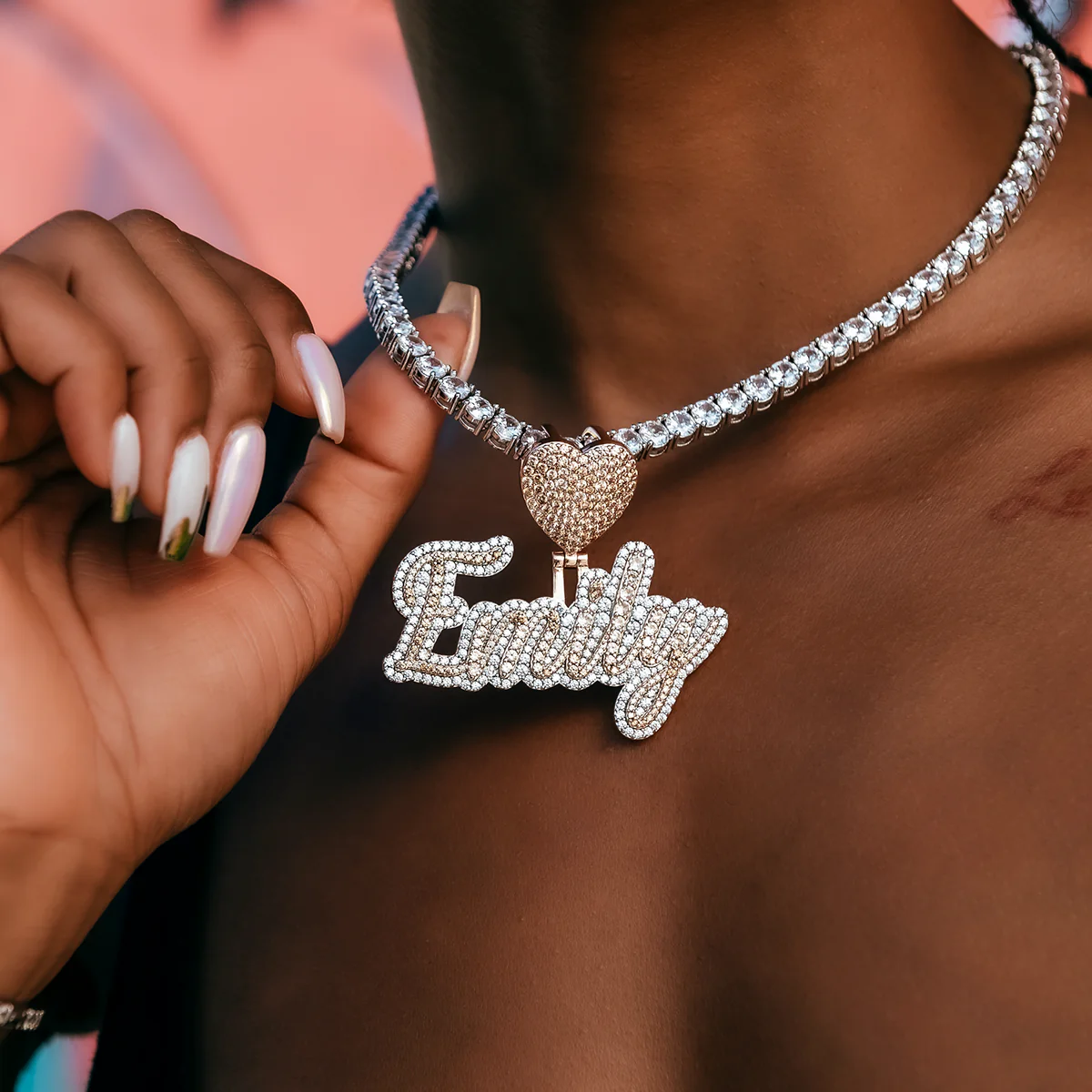 Custom Name Plate Two-Tone Scr - Street Fashion Necklace incelemesi ve fiyatı