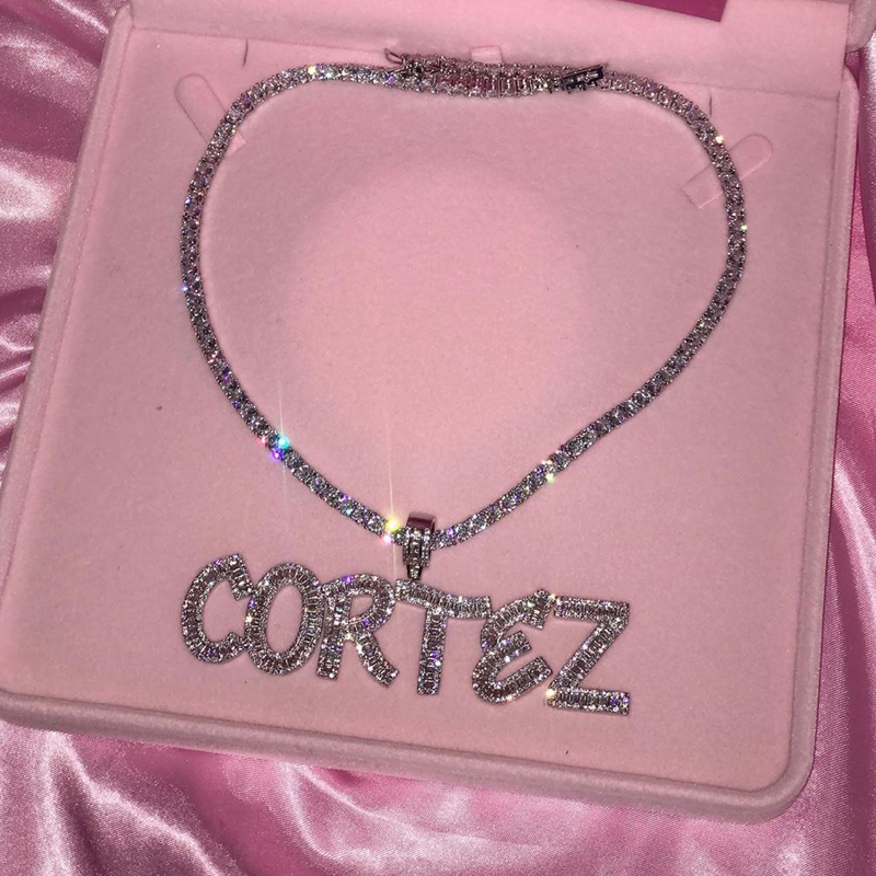 Custom Name Words Baguette Let - Street Fashion Necklace incelemesi ve fiyatı
