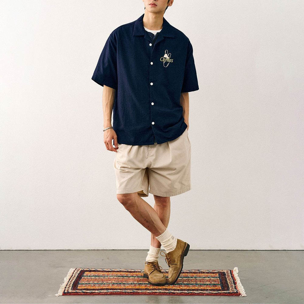 Men's Embroidered Short-Sleeve - Street Fashion Trend 2025 incelemesi ve fiyatı