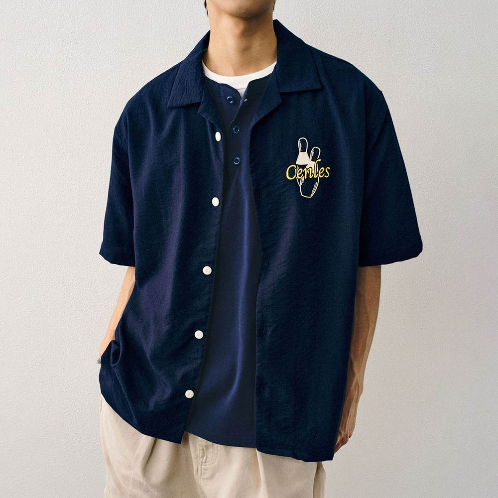 Men's Embroidered Short-Sleeve - Street Fashion Trend 2025 incelemesi ve fiyatı