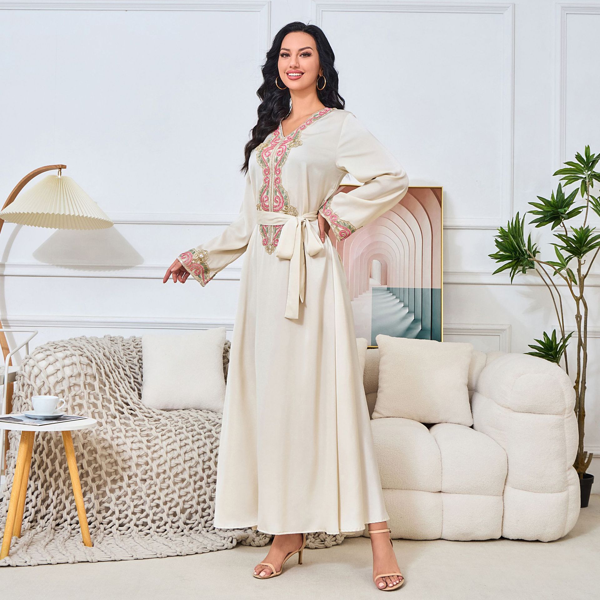 Arabian Clothing Beaded Embroi - Street Fashion Dubai incelemesi ve fiyatı