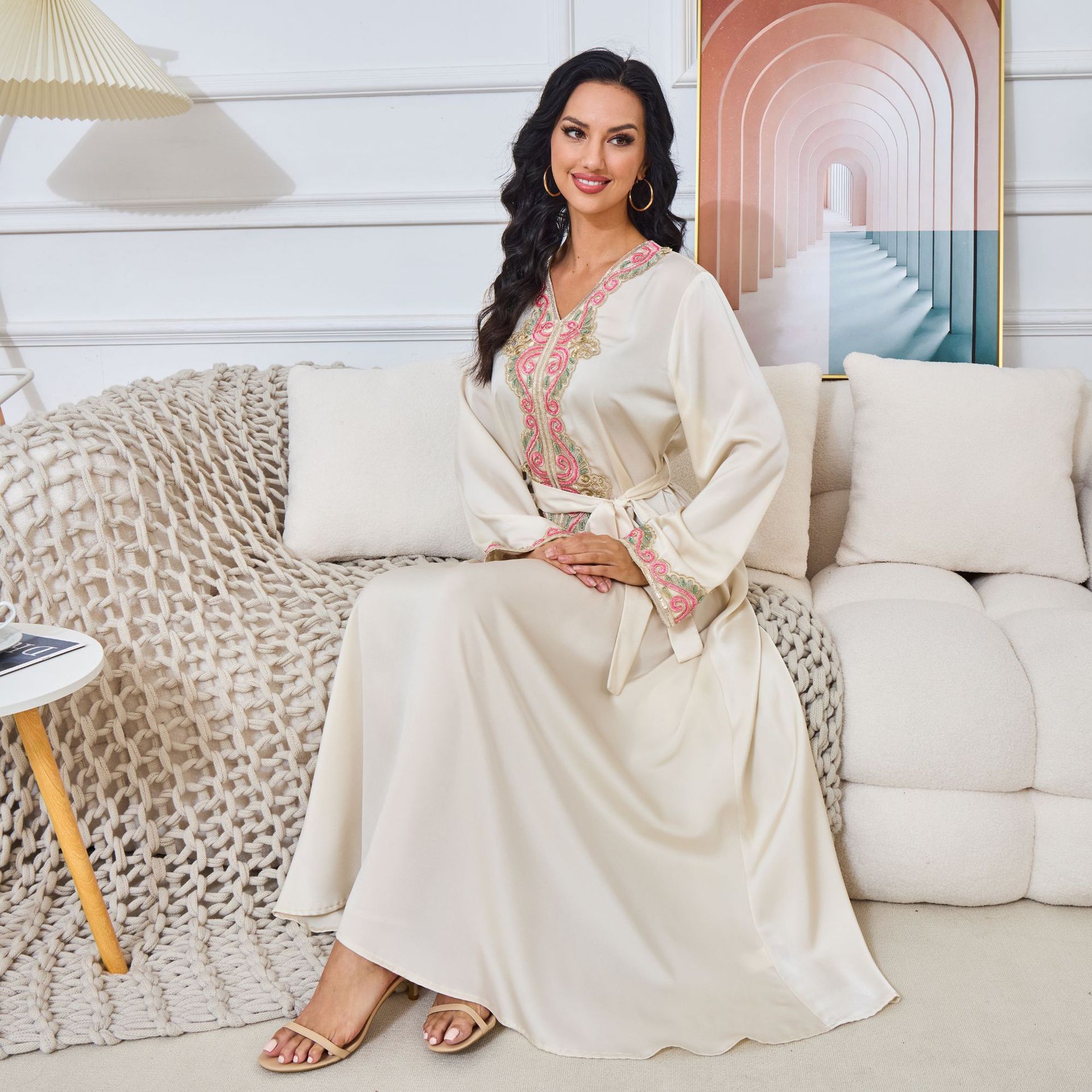 Arabian Clothing Beaded Embroi - Street Fashion Dubai incelemesi ve fiyatı