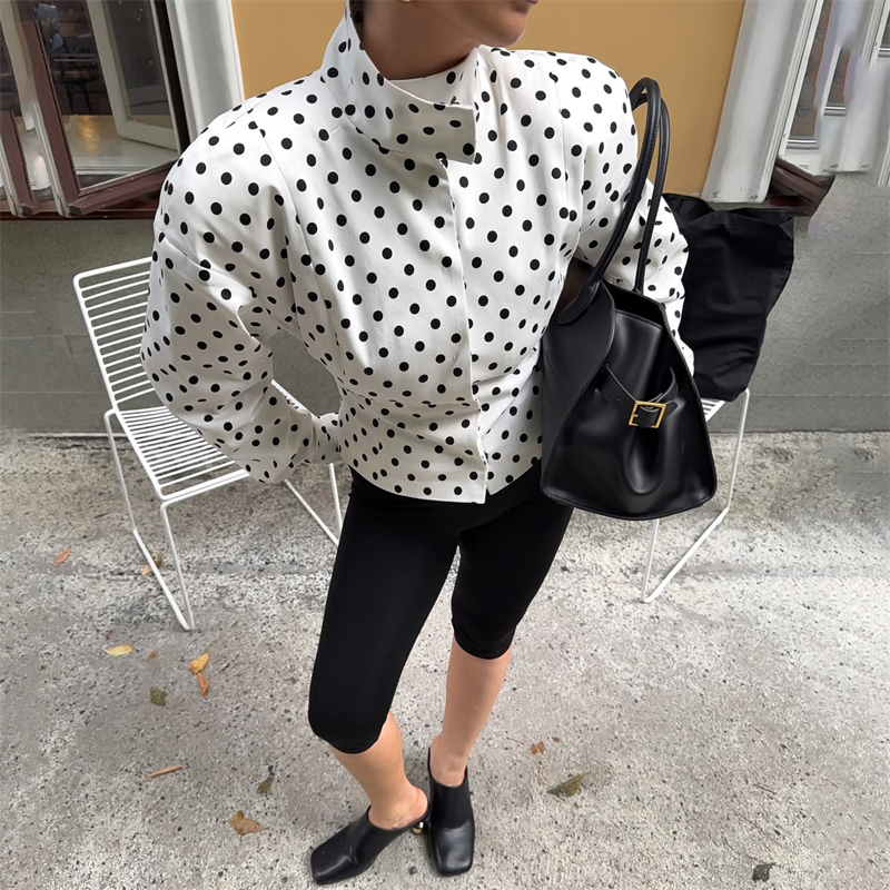 Women Polka Dot Jacket Fashion - Street Fashion Necklace incelemesi ve fiyatı