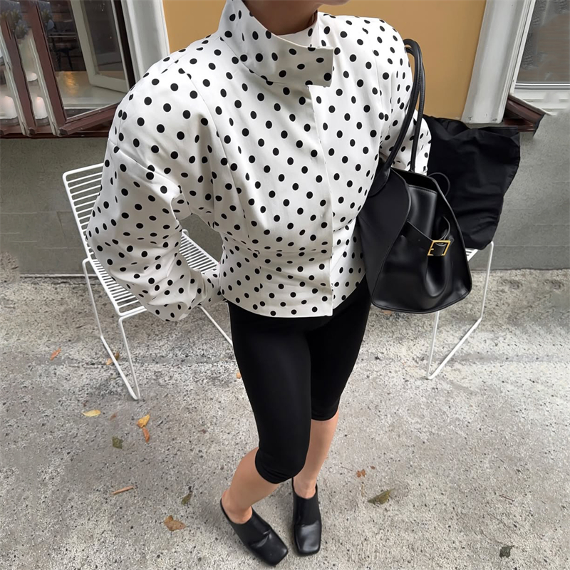 Women Polka Dot Jacket Fashion - Street Fashion Necklace incelemesi ve fiyatı
