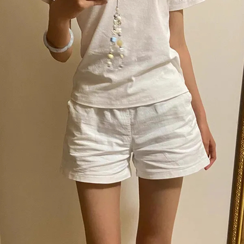 High Waist Cotton Shorts Women - Korean Street Fashion Female incelemesi ve fiyatı