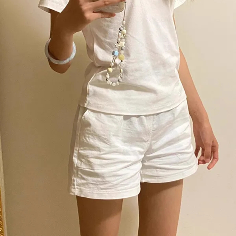 High Waist Cotton Shorts Women - Korean Street Fashion Female incelemesi ve fiyatı