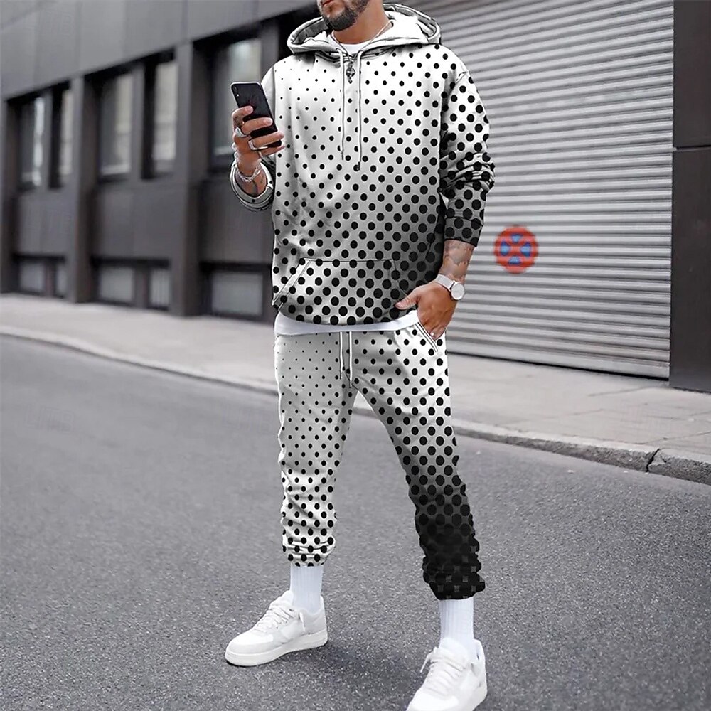 Funny 3D Polka Dot Print Men's - Street Fashion China incelemesi ve fiyatı