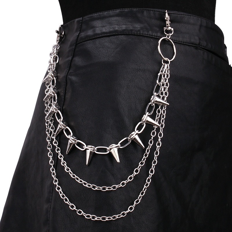 Hip Hop Punk Rock Metal Pants  - Street Fashion Necklace incelemesi ve fiyatı