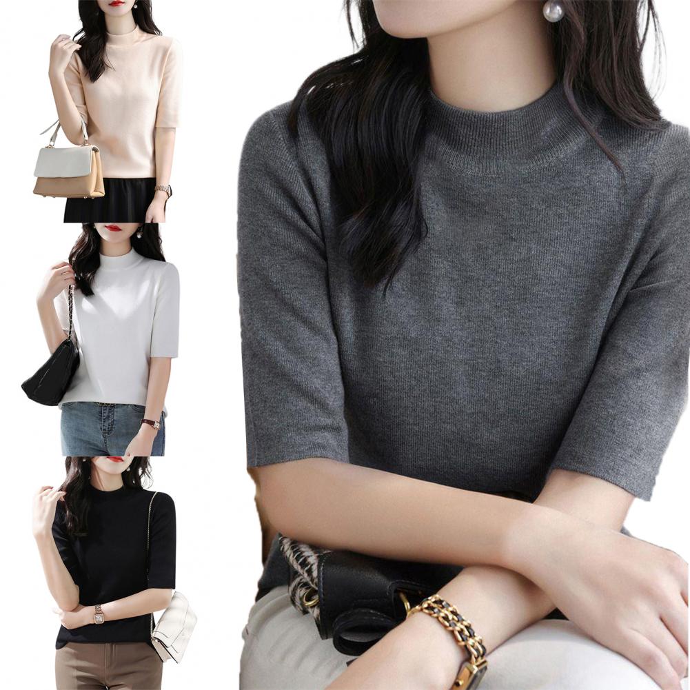 Summer Knitted Sweater Short S - Korean Street Fashion Female incelemesi ve fiyatı