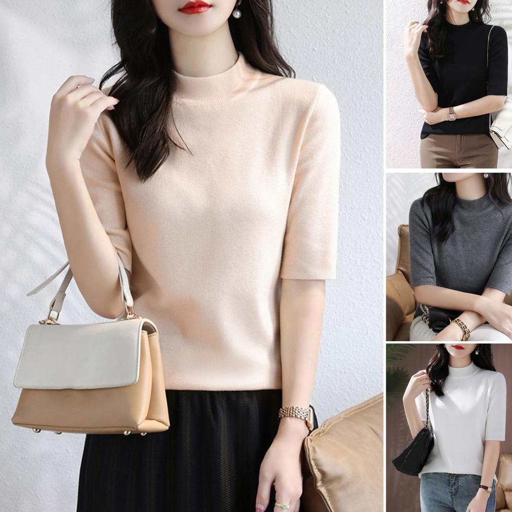 Summer Knitted Sweater Short S - Korean Street Fashion Female incelemesi ve fiyatı