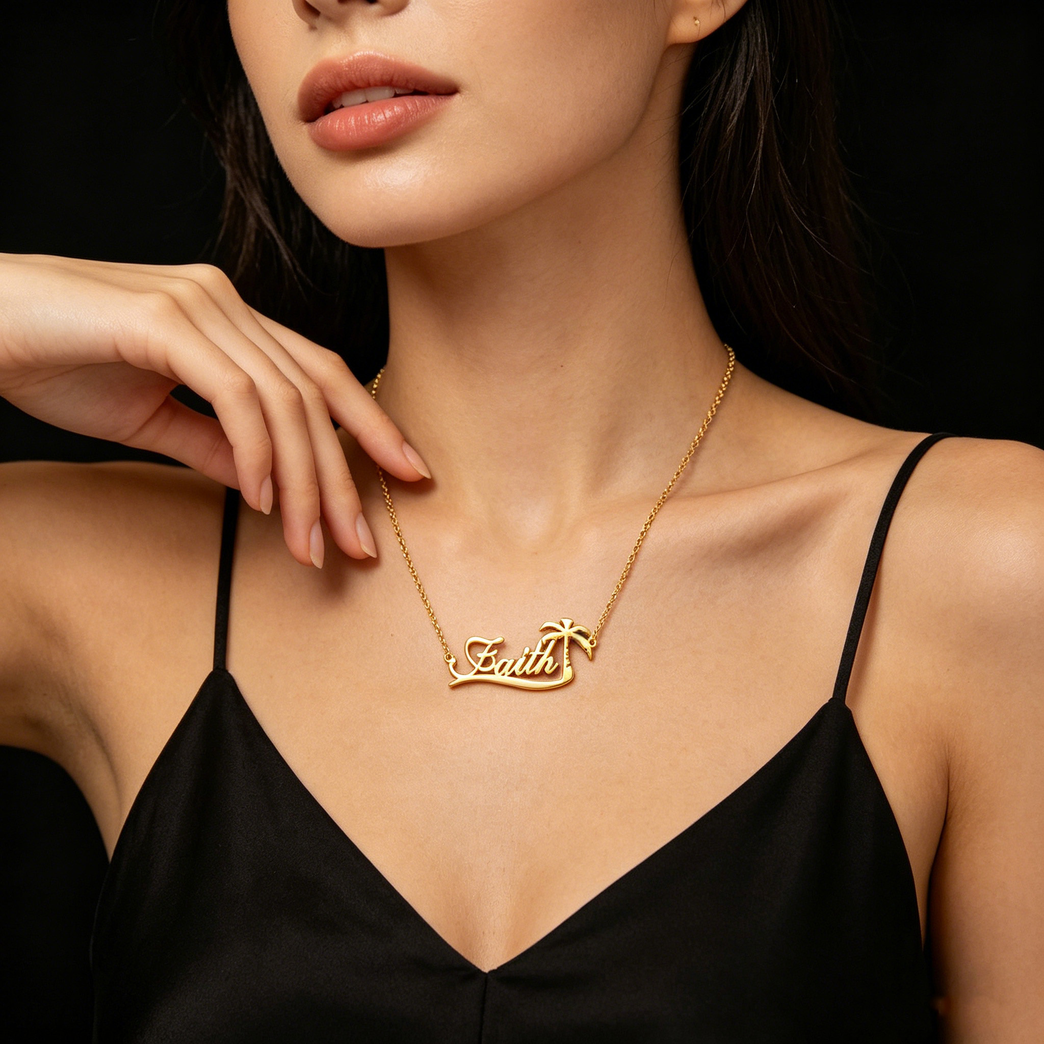 Custom Palm Tree Name Necklace - Street Fashion Necklace incelemesi ve fiyatı