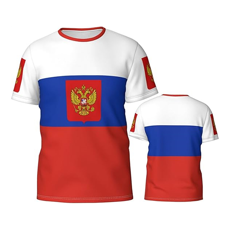 Russian Flag 3D Print T-shirt  - Street Fashion Russia incelemesi ve fiyatı